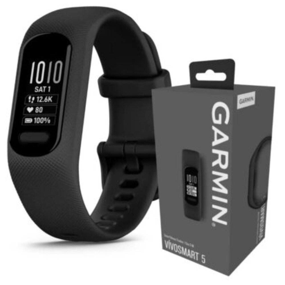 NEW Garmin Vivosmart 5 Smart Fitness Tracker S/M-Small-Medium Black Never Opened